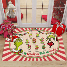 Load image into Gallery viewer, Custom Christmas Doormat for Grandma - Grandkids Stole My Heart Doormat PopCulturePrints