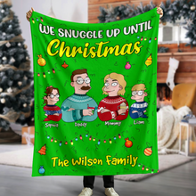 Load image into Gallery viewer, Personalized Family Christmas Snuggle Blanket Blanket PopCulturePrints