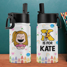 Load image into Gallery viewer, Personalized Back to School Tumbler for Kids - Custom Name Gift Tumbler Cup PopCulturePrints