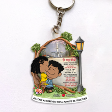 Load image into Gallery viewer, Personalized Keychain Gift for Wife - Heartfelt Love Custom Keyring Keychains PopCulturePrints