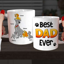 Load image into Gallery viewer, Best Dog Dad Ever Personalized Mug - Father's Day Gift Coffee Mug PopCulturePrints