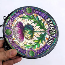 Load image into Gallery viewer, Personalized Outlander Thistle Stained Glass Suncatcher Suncatcher PopCulturePrints