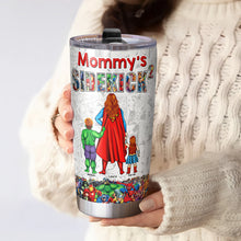 Load image into Gallery viewer, "Mommy's Sidekicks" - Personalized Tumbler for Strong & Supportive Moms - Gift for Mom, Grandma, and More! Tumbler Cup PopCulturePrints