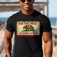 Load image into Gallery viewer, California Strong Bear Flag T-Shirt Shirts PopCulturePrints