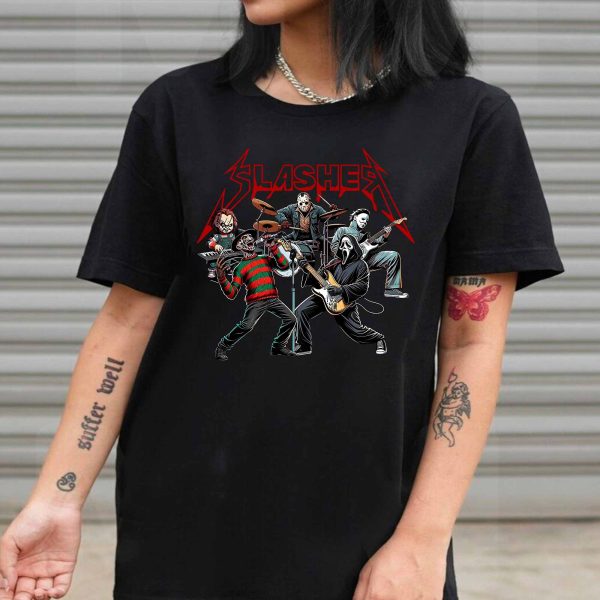 Horror Icons Halloween Slasher Band T-Shirt Shirts PopCulturePrints
