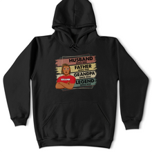 Load image into Gallery viewer, Husband, Father, Grandpa, Legend - Personalized T-Shirt for the Special Man in Your Life T-shirt PopCulturePrints