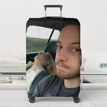 Load image into Gallery viewer, Personalized Funny Photo Luggage Cover – Ideal Gift for Upcoming Trips Luggage Covers PopCulturePrints