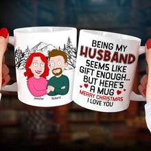 Load image into Gallery viewer, Personalized Christmas Couple Mug - Merry Christmas I Love You Coffee Mug PopCulturePrints