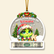 Load image into Gallery viewer, Personalized Christmas Money Holder Ornament for Kids Ornament PopCulturePrints