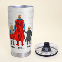 Load image into Gallery viewer, Superdad Personalized Tumbler - Custom Names Tumbler Cup PopCulturePrints