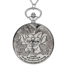 Load image into Gallery viewer, I Knew Why I Love You - Personalized Blue Monster Fans Pocket Watch for Couples Pocket Watch PopCulturePrints