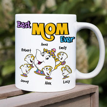 Load image into Gallery viewer, Best Mom Ever Personalized Mug with Family Names Coffee Mug PopCulturePrints