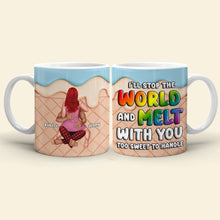 Load image into Gallery viewer, Personalized Couple Mug – 'I'll Melt With You' Design | Custom Valentine’s Day Gifts Coffee Mug PopCulturePrints