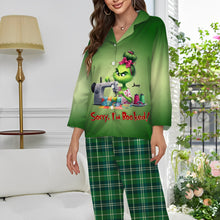 Load image into Gallery viewer, Personalized Quilter Pajama Set - Busy Sewing Gal Pajama Set PopCulturePrints