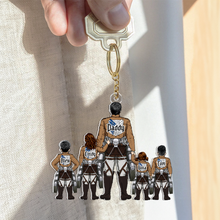 Load image into Gallery viewer, "Show Your Dad He's a Hero!" - Destruction Dad Keychain - Personalized Gift for Dad, Grandpa, and More Keychains PopCulturePrints