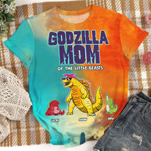 Load image into Gallery viewer, Personalized Godzilla Mom Shirt - Fun Gift for Mother's Day AOP Products PopCulturePrints