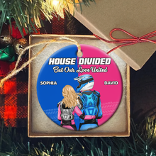 Load image into Gallery viewer, Custom Motocross Couple Christmas Ornament - House Divided Ornament PopCulturePrints
