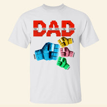 Load image into Gallery viewer, "The Man, The Myth, The Legend" - Powerful Punch Dad Shirt - Personalized Gifts for Dad & Grandpa Shirts PopCulturePrints