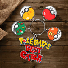 Load image into Gallery viewer, Personalized Poke Dad Keychain - Best Catch Gift for Father's Day Keychains PopCulturePrints