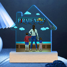 Load image into Gallery viewer, Personalized Pirate Mom LED Light - Custom Gift for Mother's Day Led Night Light PopCulturePrints