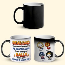 Load image into Gallery viewer, Dear Dad Super Champions Personalized Magic Mug Magic Mug PopCulturePrints