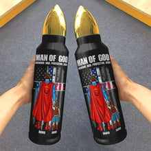 Load image into Gallery viewer, Personalized Superhero Dad Bullet Tumbler with American Flag Tumbler Cup PopCulturePrints