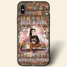 Load image into Gallery viewer, Customizable Phone Case for Book Lovers - Just a Girl Who Loves Books Phone Case PopCulturePrints