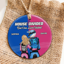 Load image into Gallery viewer, Custom Motocross Couple Christmas Ornament - House Divided Ornament PopCulturePrints