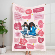 Load image into Gallery viewer, Personalized Besties Blanket - Fun Quotes for Friendship Blanket PopCulturePrints