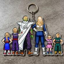 Load image into Gallery viewer, “Family Heroes Unite!” - Personalized Super Power Family Keychain - Gift for Mom, Dad, and Kids Keychains PopCulturePrints