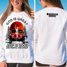 Load image into Gallery viewer, Personalized Jeep God Is Great Jeep Is Good Graphic T-Shirt Shirts PopCulturePrints