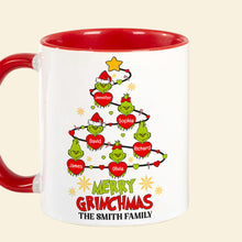 Load image into Gallery viewer, Personalized Merry Grinchmas Family Mug - Custom Christmas Gift Coffee Mug PopCulturePrints