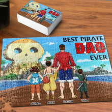 Load image into Gallery viewer, Personalized Best Pirate Dad Ever Jigsaw Puzzle Jigsaw Puzzles PopCulturePrints