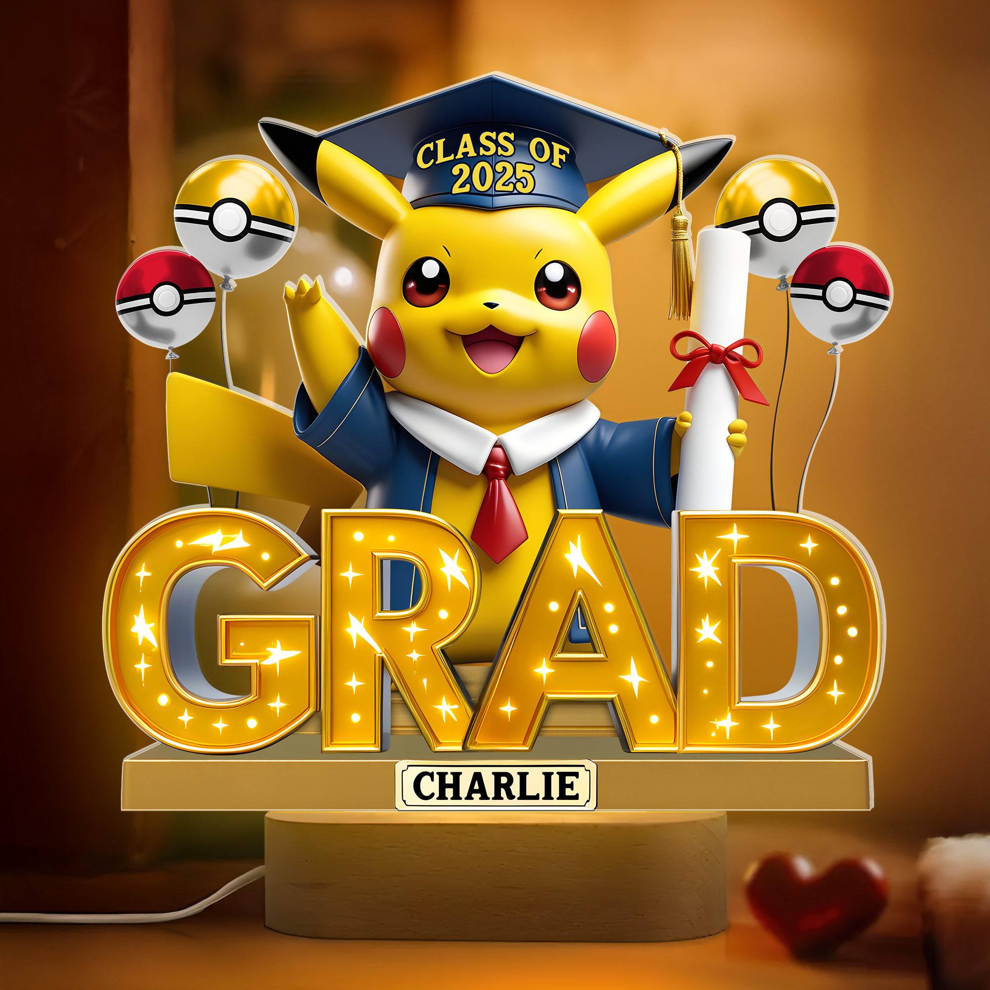 Celebrate Your Achievement - Graduation LED Light with Oval Base - Personalized Gifts for Graduates Led Night Light PopCulturePrints