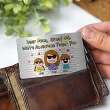 Load image into Gallery viewer, Personalized Aluminum Wallet Card for Mom - Thank You Gift from Kids Wallet Card PopCulturePrints