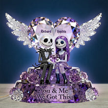 Load image into Gallery viewer, You & Me, We Got This - Personalized Skeleton Couple Acrylic Light Box Light Box PopCulturePrints