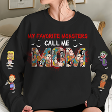 Load image into Gallery viewer, Personalized Mom Gift - My Favorite Monsters Call Me Mom Sweatshirt AOP Products PopCulturePrints