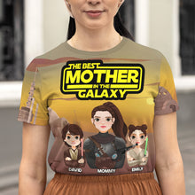 Load image into Gallery viewer, "The Best Mother in the Galaxy" - Personalized Mom Shirt - Perfect Gift for Moms, Grandmas, and More! AOP Products PopCulturePrints
