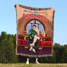 Load image into Gallery viewer, Personalized Christmas Cuddle Blanket for Couples - Cozy Valentine's Day Gifts Blanket PopCulturePrints