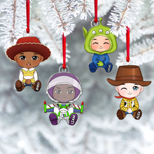Load image into Gallery viewer, Personalized Kids Christmas Ornaments - Fun Character Themes Ornament PopCulturePrints
