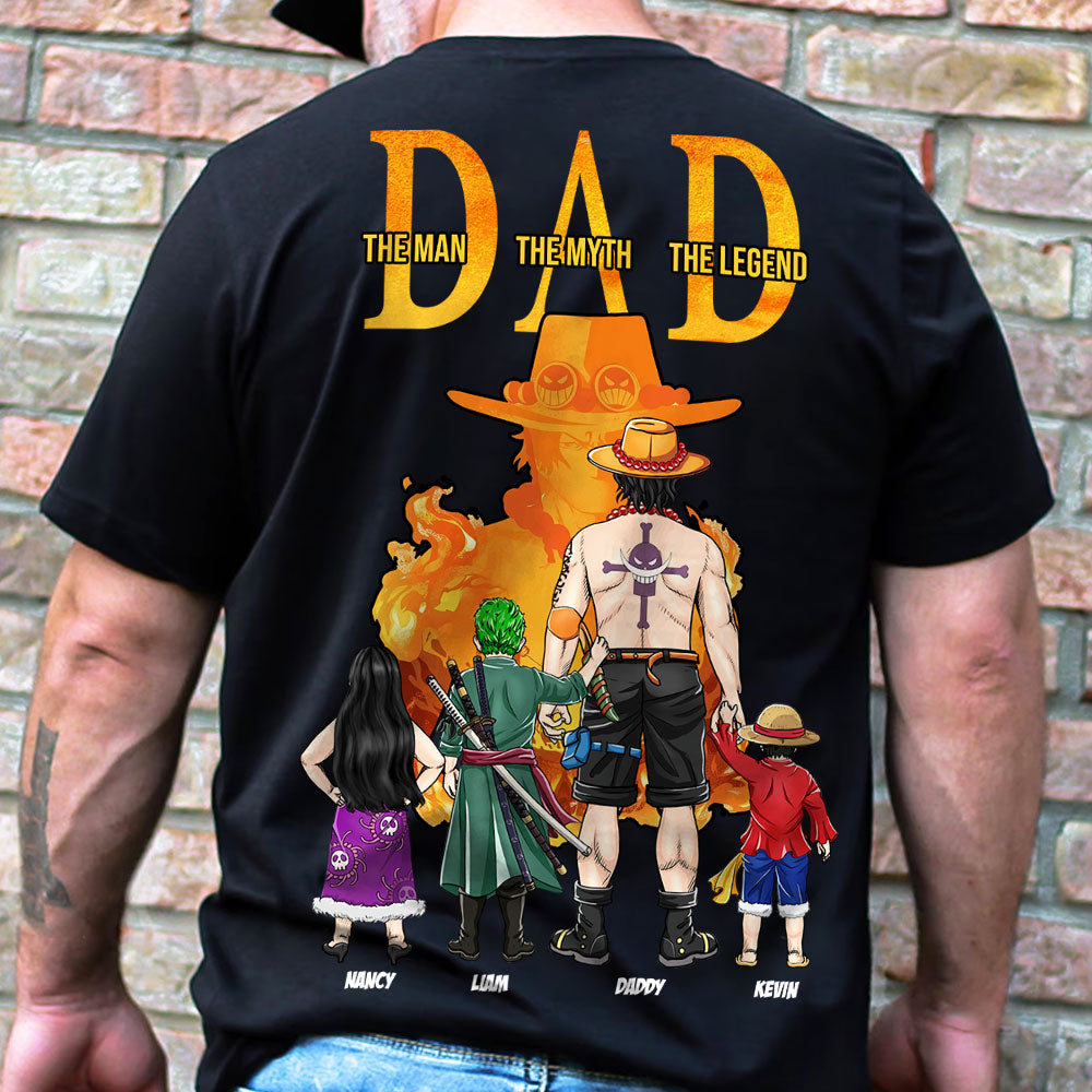 The Man, The Myth, The Legend - Best Pirate Dad Shirt - Personalized Gift for Dad, Grandpa, and Father Figures Shirts PopCulturePrints