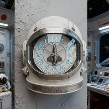 Load image into Gallery viewer, “Time Flies in Space!” - Personalized Astronaut Acrylic Hanging Wall Clock - Perfect Gift for Space Lovers and Astronaut Enthusiasts Hanging Wall Clock PopCulturePrints