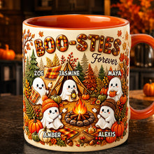 Load image into Gallery viewer, "Boo-Sties Forever!" Celebrate Friendship with Customizable Fall Camping Coffee Mug - Perfect Personalized Gift for Besties Coffee Mug PopCulturePrints