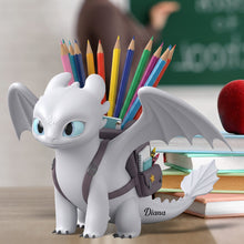 Load image into Gallery viewer, Ignite Imagination with a Personalized Mythical Creature Wooden Pen Holder - Perfect Gift for Fantasy Enthusiasts Pen Holder PopCulturePrints