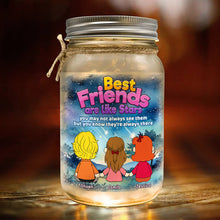 Load image into Gallery viewer, Personalized Best Friends Mason Jar Light Drink Jar PopCulturePrints