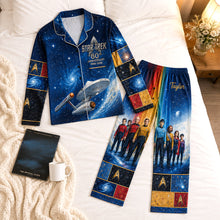 Load image into Gallery viewer, “Embrace the Stars” - Long Time In The Cosmic Pajama Set - Personalized Gifts for Every Sci-Fi Fan