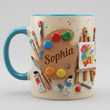 Load image into Gallery viewer, “Create Your Masterpiece!” Personalized Artist Coffee Mug - Custom Gift for Painting Lovers Coffee Mug PopCulturePrints