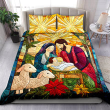 Load image into Gallery viewer, Nativity Scene Christmas Quilt Bed Set Blanket PopCulturePrints