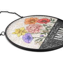 Load image into Gallery viewer, "Nana's Blooming Joy" - Personalized Stained Glass Suncatcher - A Meaningful Gift for Grandma, Mom, and Loved Ones Suncatcher Ornament PopCulturePrints