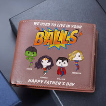 Load image into Gallery viewer, Personalized Super Dad PU Leather Wallet - Unique Father's Day Gift Leather Wallet PopCulturePrints
